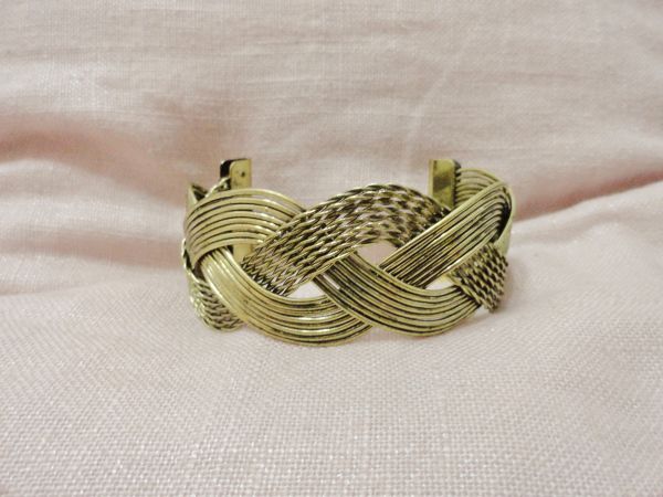 Bracelete ouro velho trançado