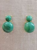 Brinco pequeno bolinhas verdes